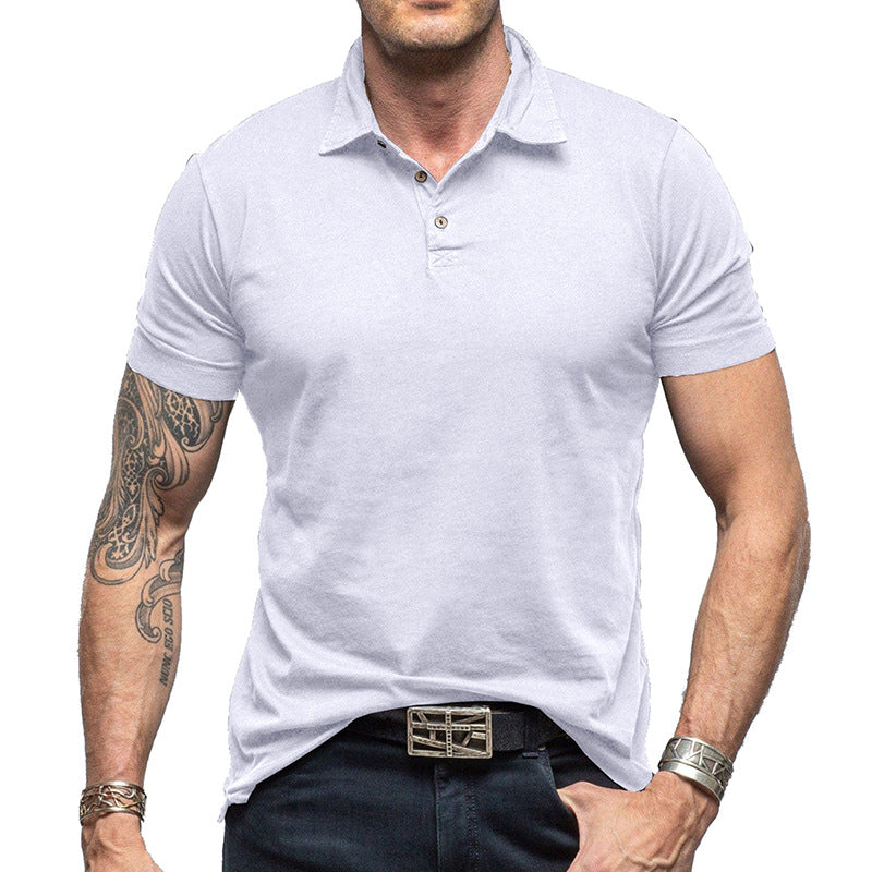 Herrer polo t-shirt med sportslig snit og åndbart bomuld Stilla