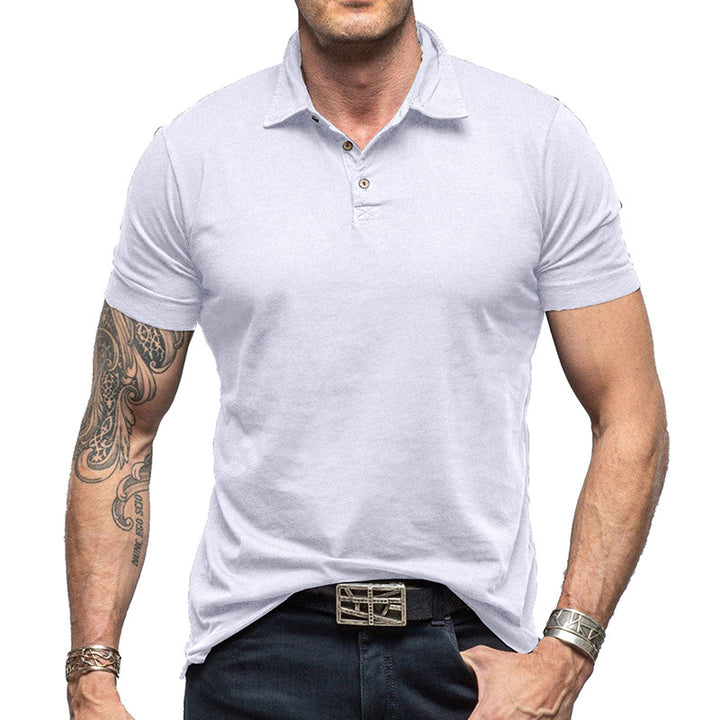 Herrer polo t-shirt med sportslig snit og åndbart bomuld Stilla