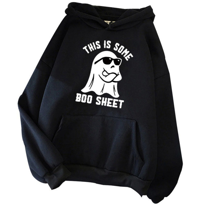 Kvinders hætte sweatshirt med et sjovt slogan og en komfortabel pasform Skovae