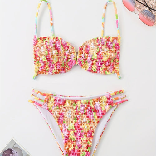 Dame bandeau bikini med legende ruffle design Skovae