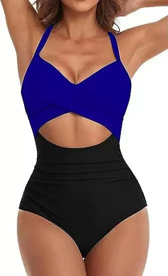 Dame Én-delt Bikini med moderigtig Cut-Out og Dyreprint Skovae