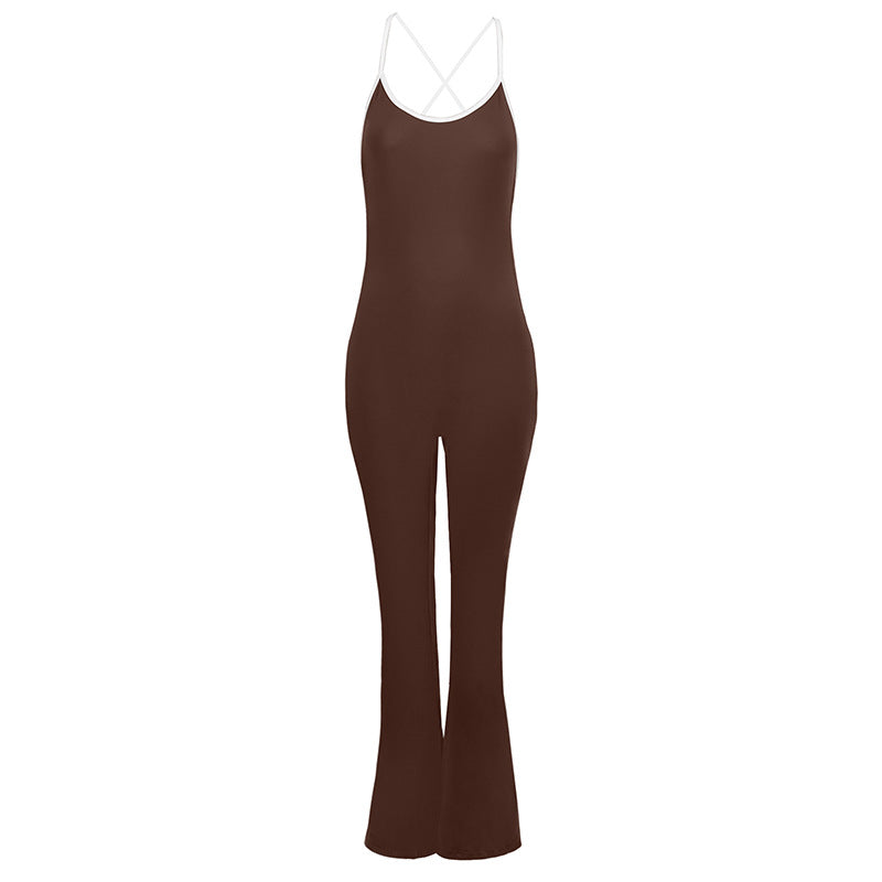 Dame jumpsuit med spaghetti stropper Skovae