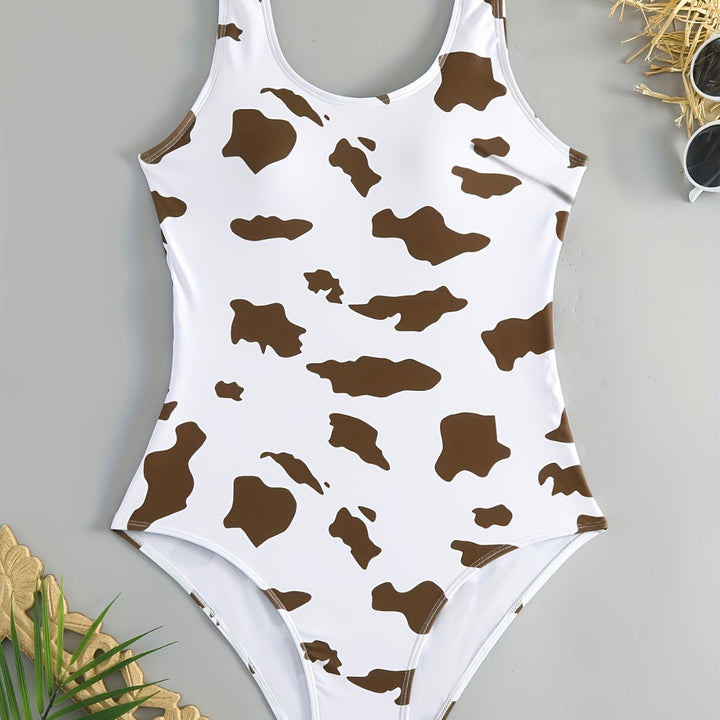 Dame One-Piece Badedragt med dyremønster Skovae