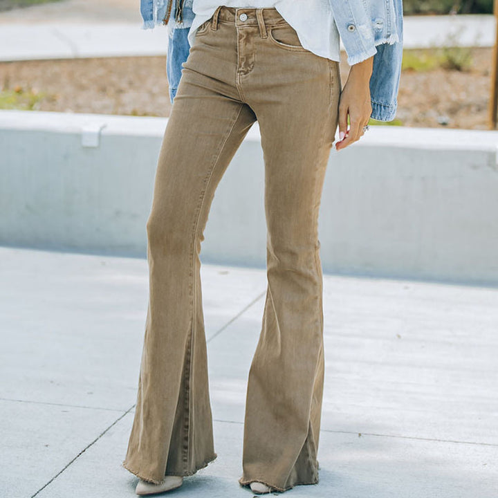 Dame Højt skårne Bootcut Jeans Stilla