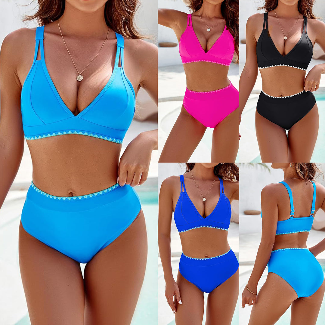 Dame Højskåret Bikini med raffineret Design Stilla