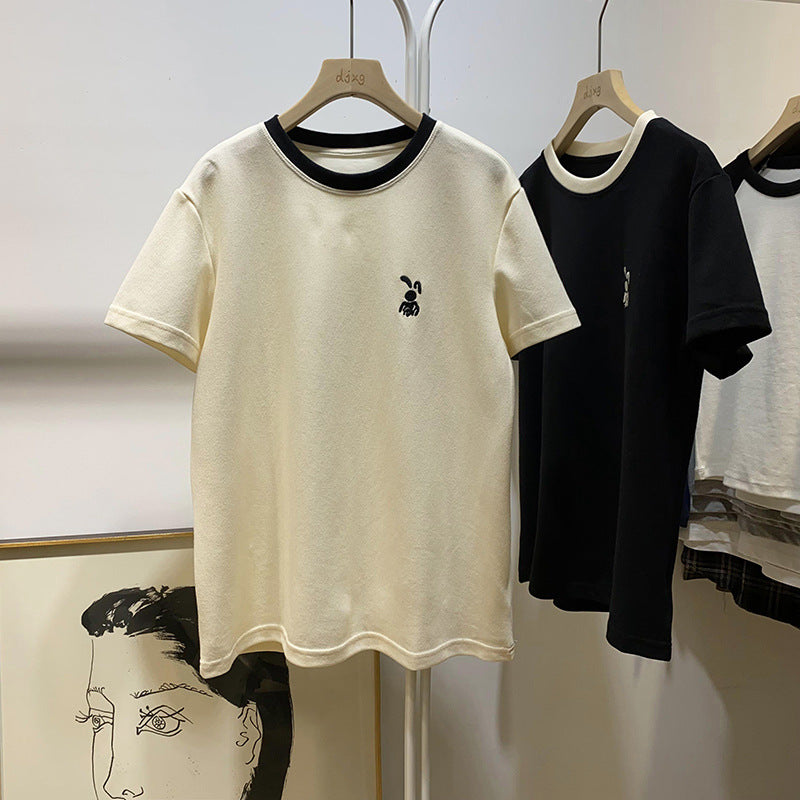 Dame Casual Grafik T-shirt med broderet design Stilla