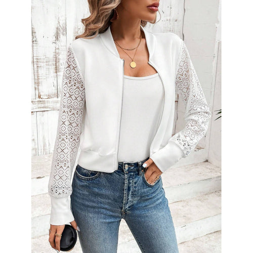 Damen Freizeitjacke mit stilvollen Spitzeinsätzen Skovae