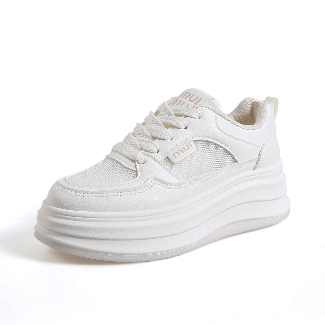 Dame Sneakers med luftgennemtrængeligt mesh-overflade og trendy plateau sål Stilla