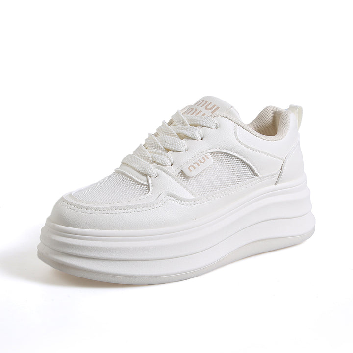 Dame Sneakers med luftgennemtrængeligt mesh-overflade og trendy plateau sål Stilla