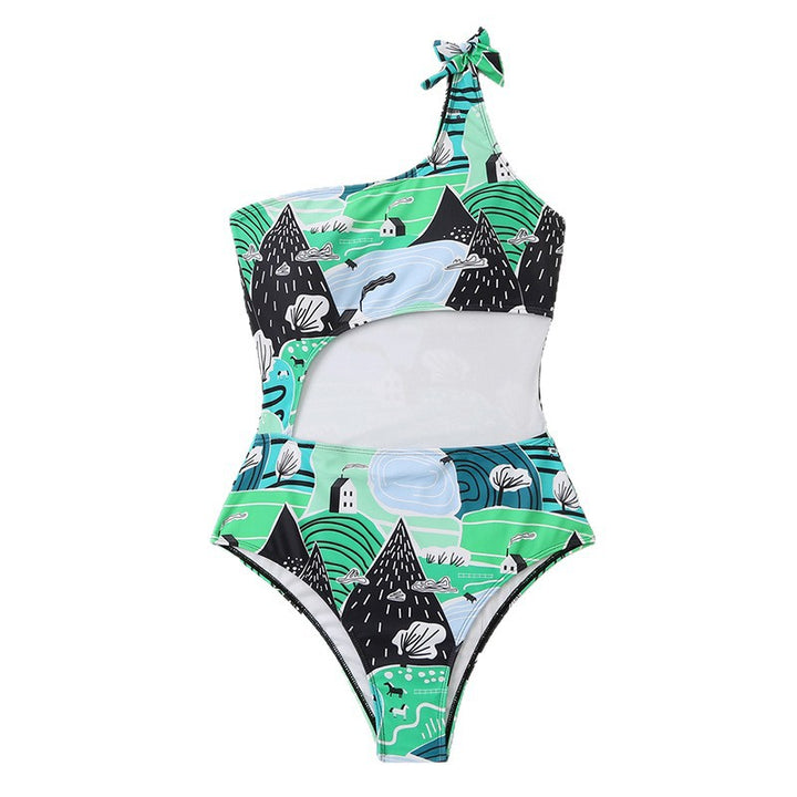 Damer En-skulder Cut-Out Monokini Badedragt Stilla