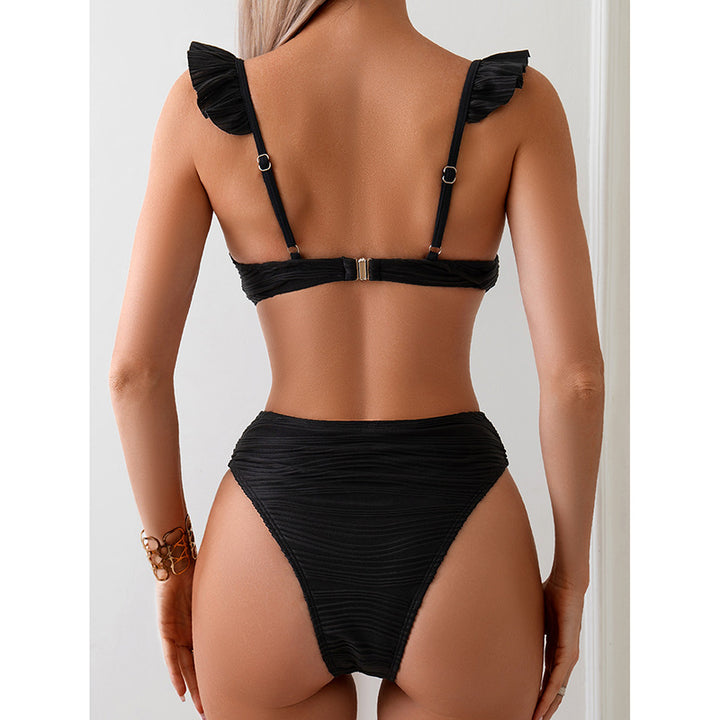 Dame bikini-sæt med elegante rynker og behagelige stropper Skovae