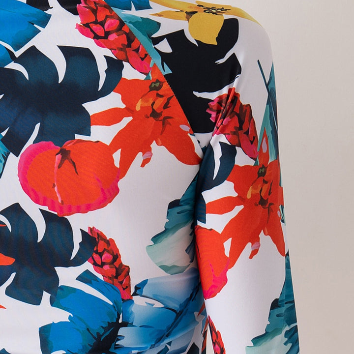 Dame Langærmet Blomster Rashguard Sæt Stilla