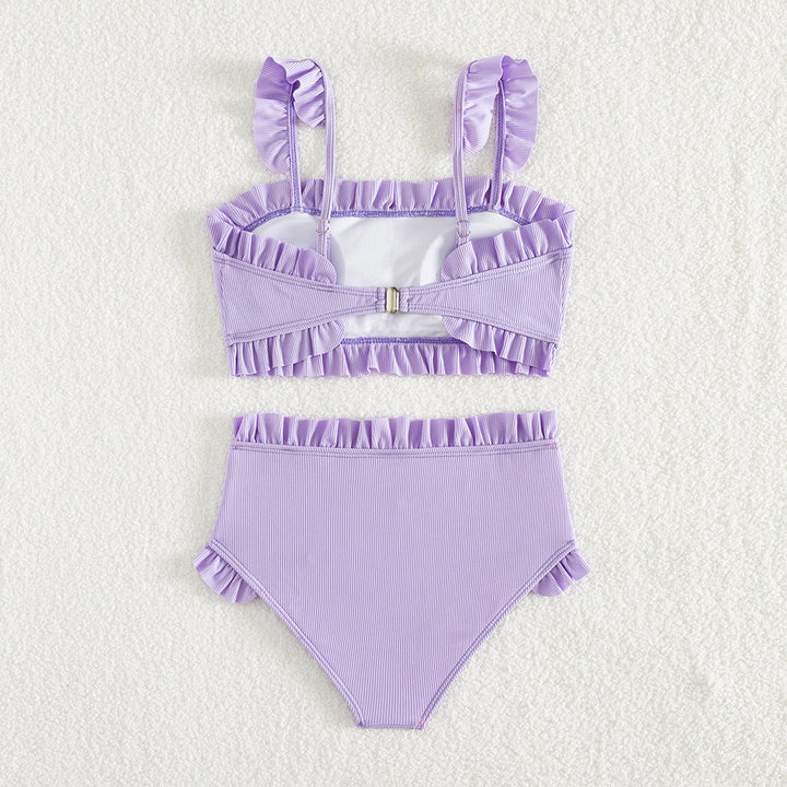 Dame bikini sæt med flæse detaljer og høj talje snit Stilla