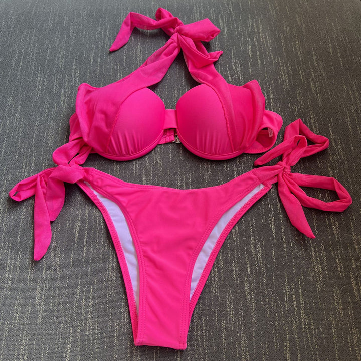 Dame Bikini-sæt med innovativt kryds-design og variable bindebånd Stilla
