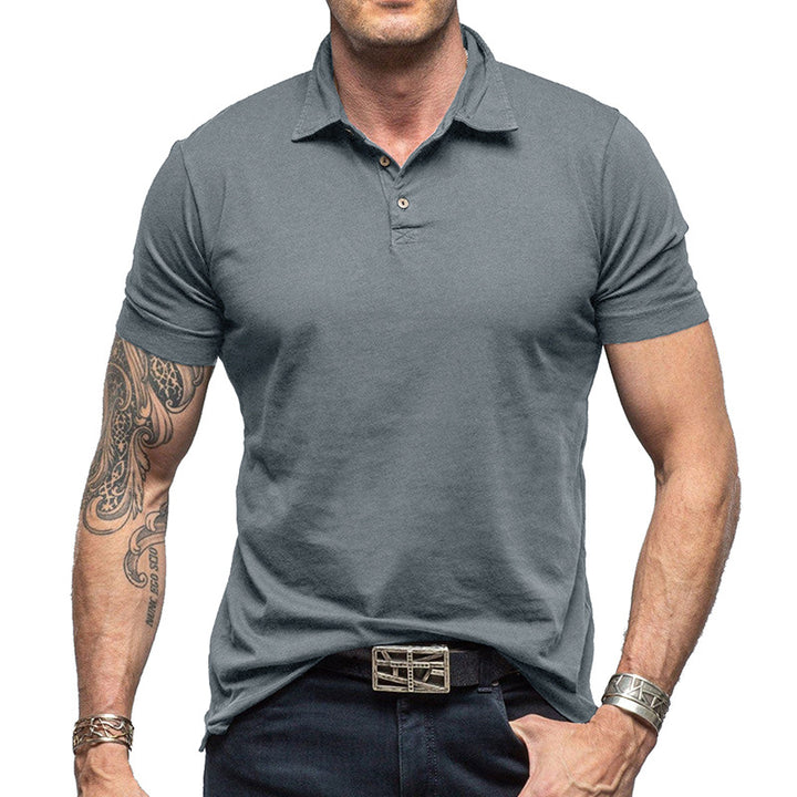 Herrer polo t-shirt med sportslig snit og åndbart bomuld Stilla