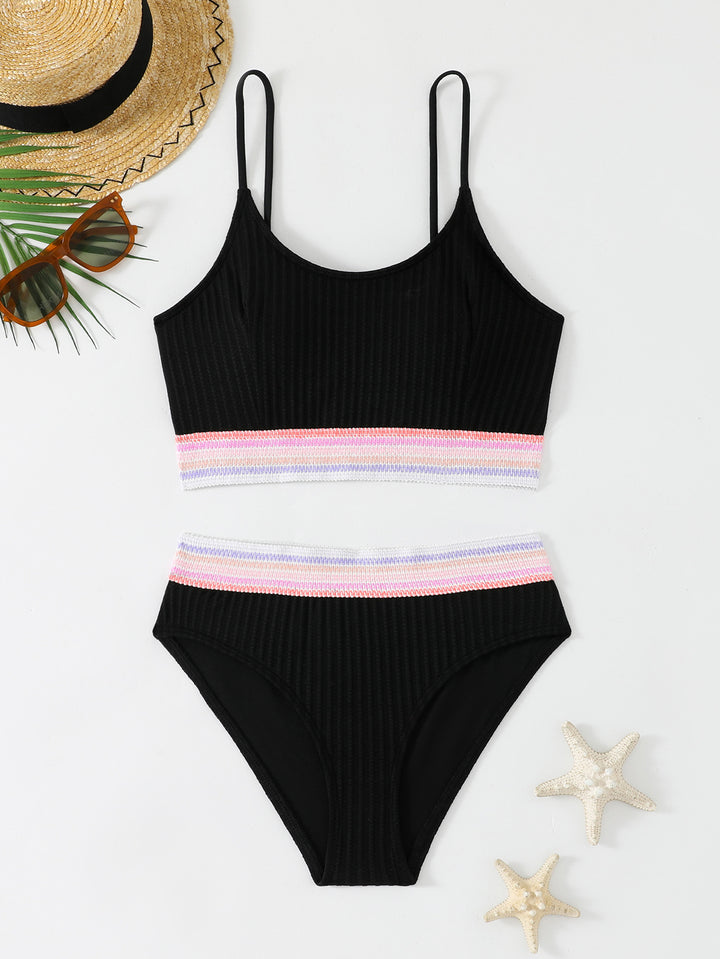 Dame Sporty Ribs Bikini Set Skovae