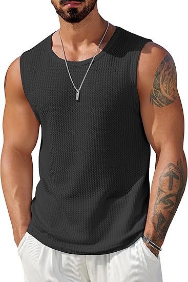 Herrer Sporty Tanktop med åndbart vabe-struktur Skovae