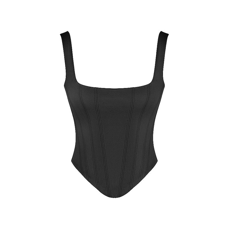 Skovae | Fairy Pink Satin Longline Korselet