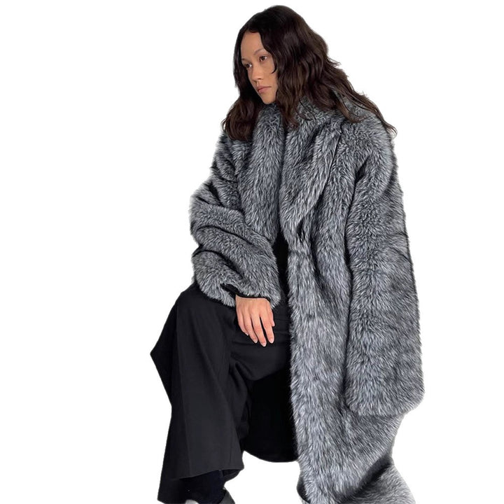 Dame Oversized Künstpelsfrakke Stilla