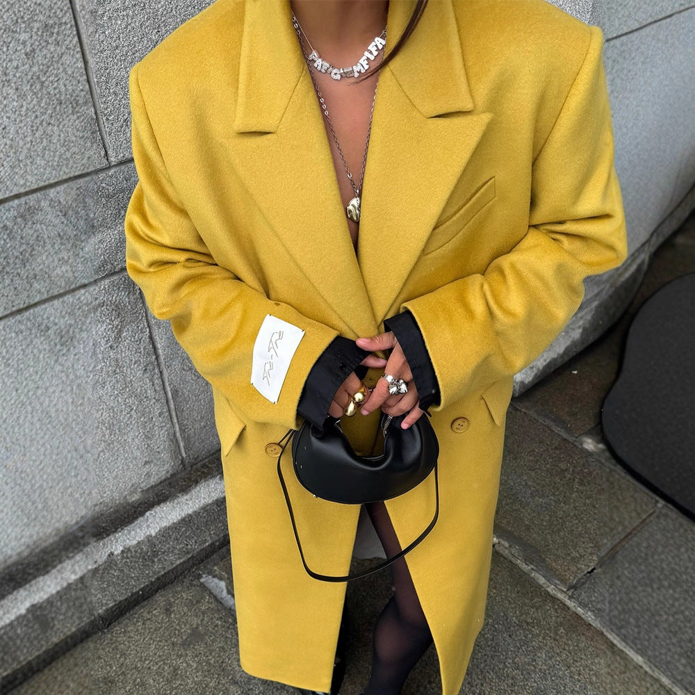 Dame Oversized Uldfrakke Stilla