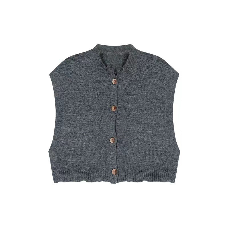 Kvinder cropped cardigan med splitkant og detaljer med træknapper Stilla