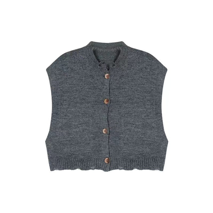 Kvinder cropped cardigan med splitkant og detaljer med træknapper Stilla