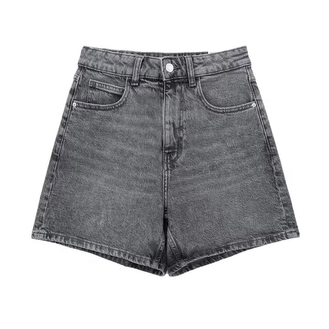 Dame jeansshorts i afslappet vintage-stil med høj talje Skovae