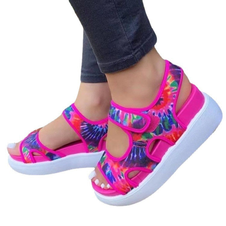 Dame Komfort-sandaler med justerbare velcro-lukninger og skridsikker sål Stilla