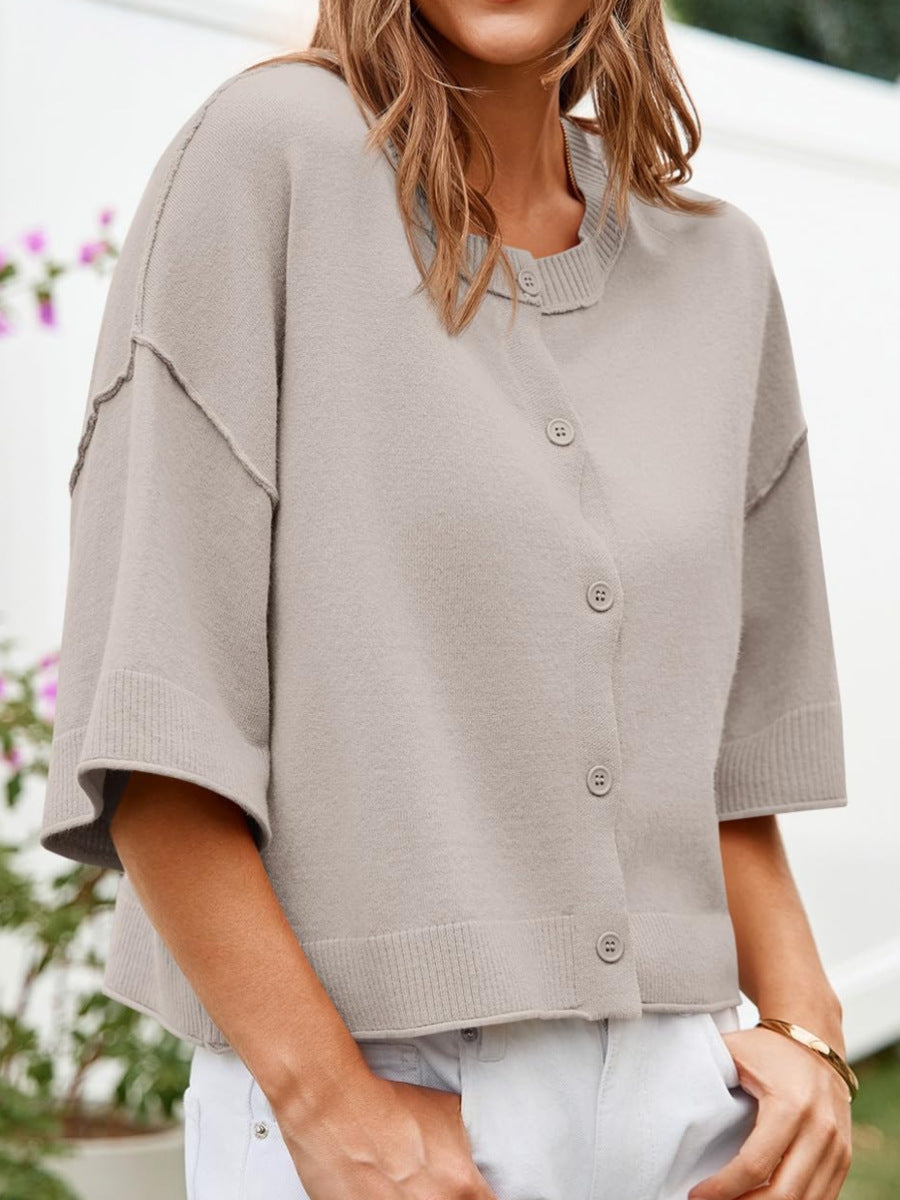 Femme Cozy Button-Up Cardigan Stilla