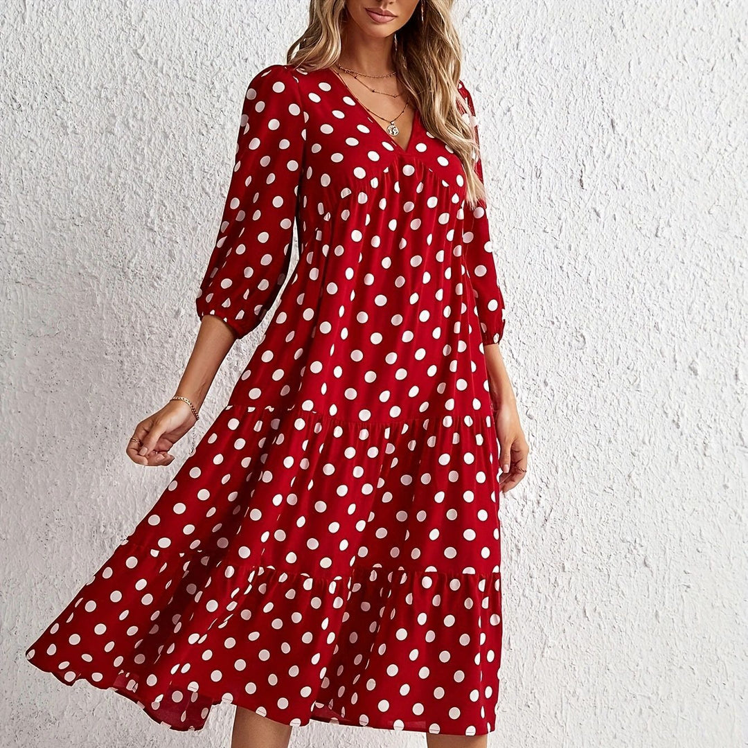 Dame Polka Dots Maxikjole Stilla
