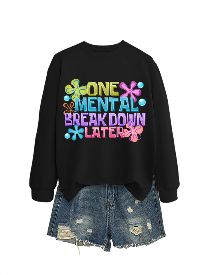 Kvinders sweatshirt med kreativt print Stilla
