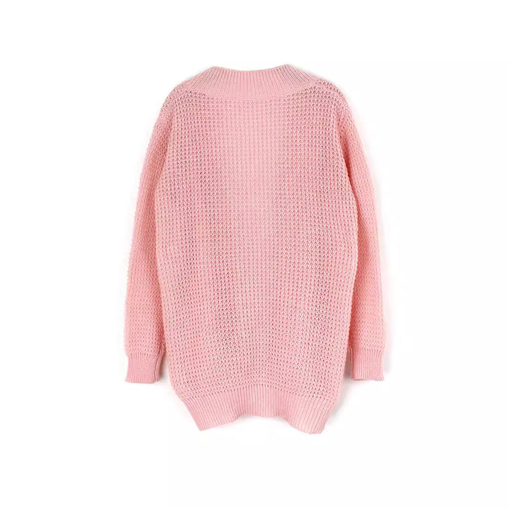 Dame afslappet strik cardigan med praktiske lommer og åbent design Stilla