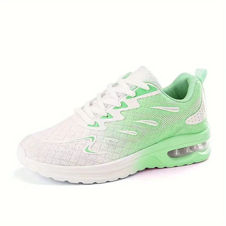 Dame nan præstationsorienteret fitness sneakers med synlig luftdæmpning og sømløst strikket overmateriale Skovae