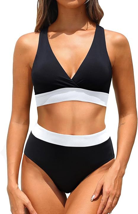 Dame Sporty højtaljet bikini Skovae
