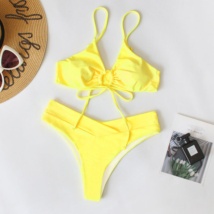 Dame Bikini-sæt med innovativt indviklet design og justerbare stropper Stilla