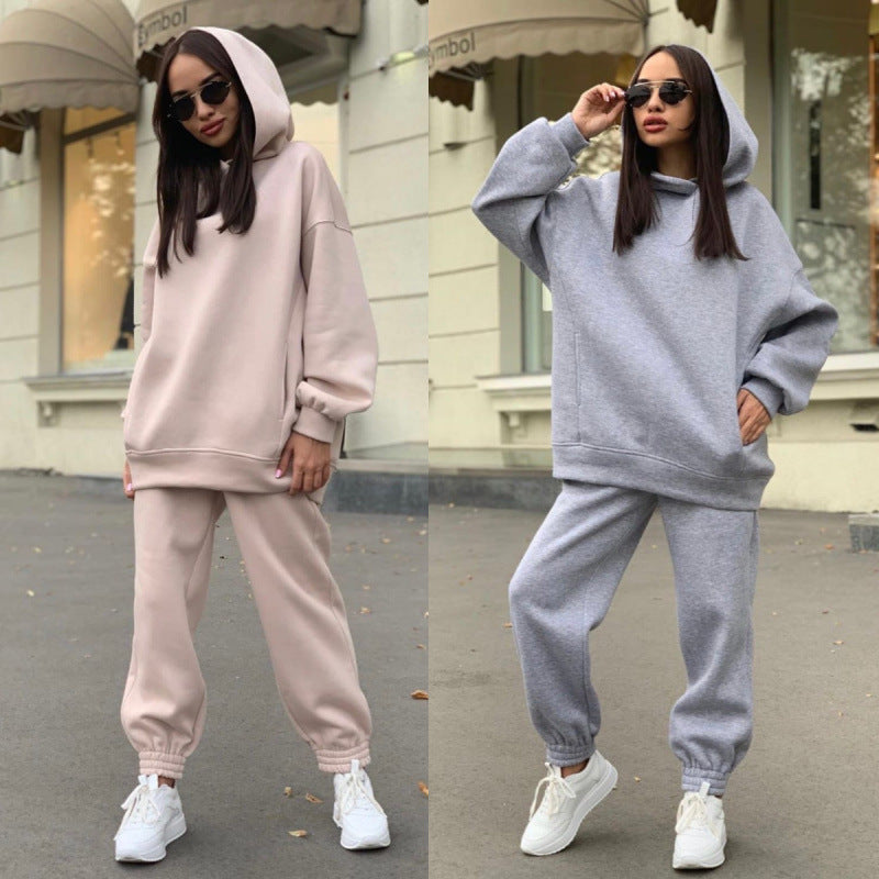 Kvinders sporty hoodie og joggingbukser sæt Stilla