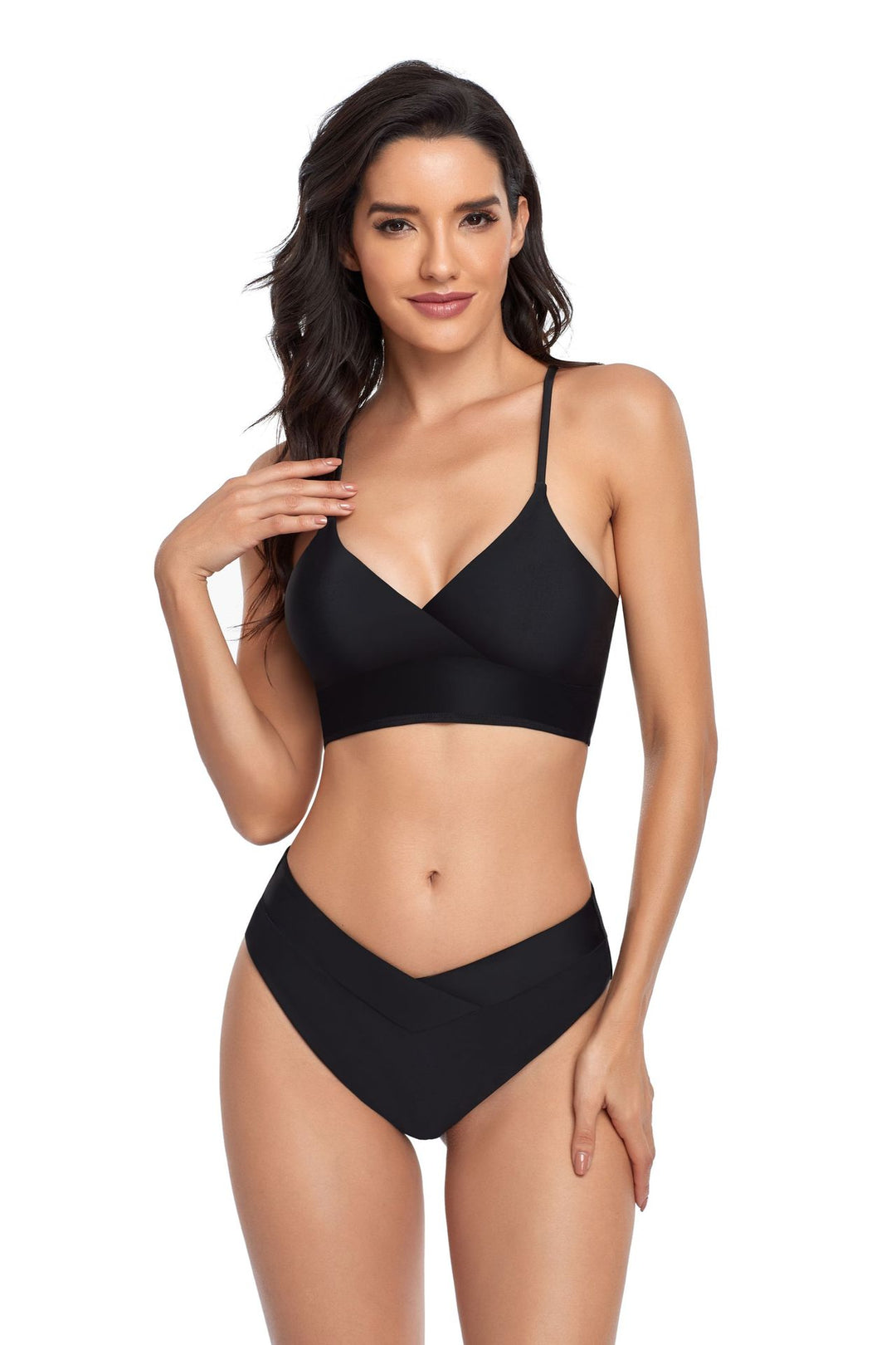 Dame Bikini-sæt med modeindpakket design og højt skårne underdele Stilla