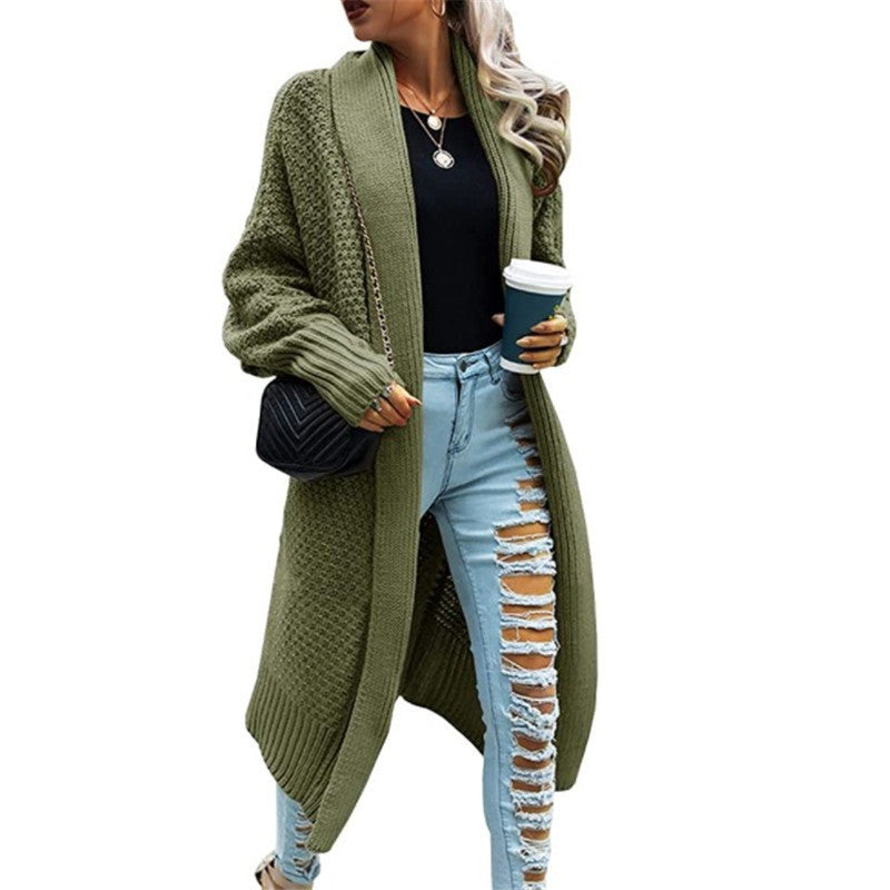 Kvindernes Chunky Strik Cardigan med Casual Fit og Elegant Stitch Struktur Stilla