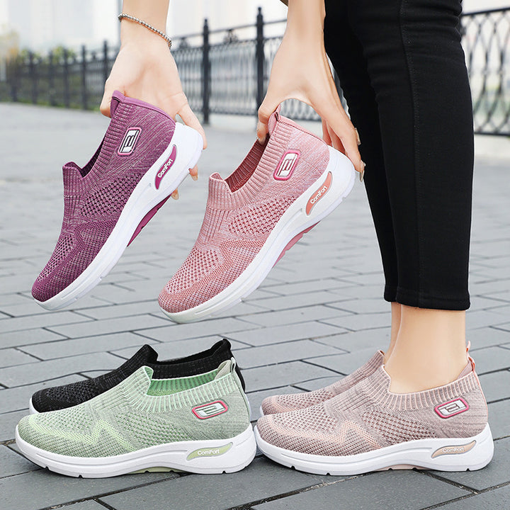 Dame Behagelige Sneakers med elastisk strikkedesign og åndbar overmaterialestruktur Stilla