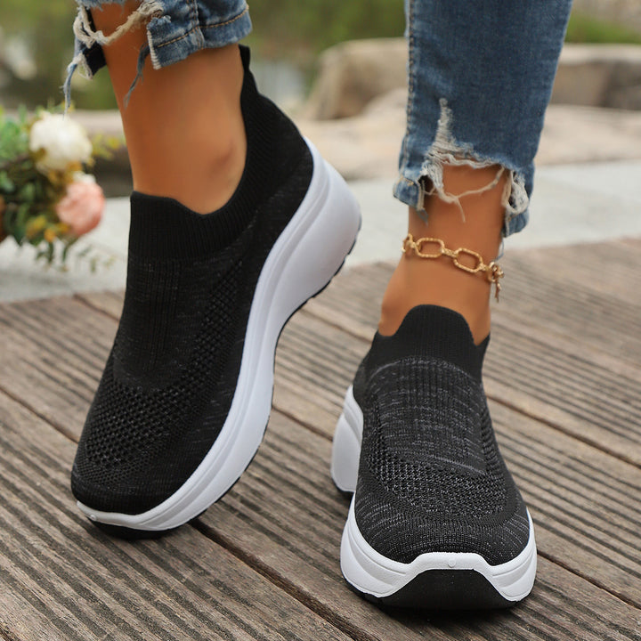 Dame Fashion Slip-On Sneakers med komfortabel dæmpning og åndbart mesh-overdel Stilla