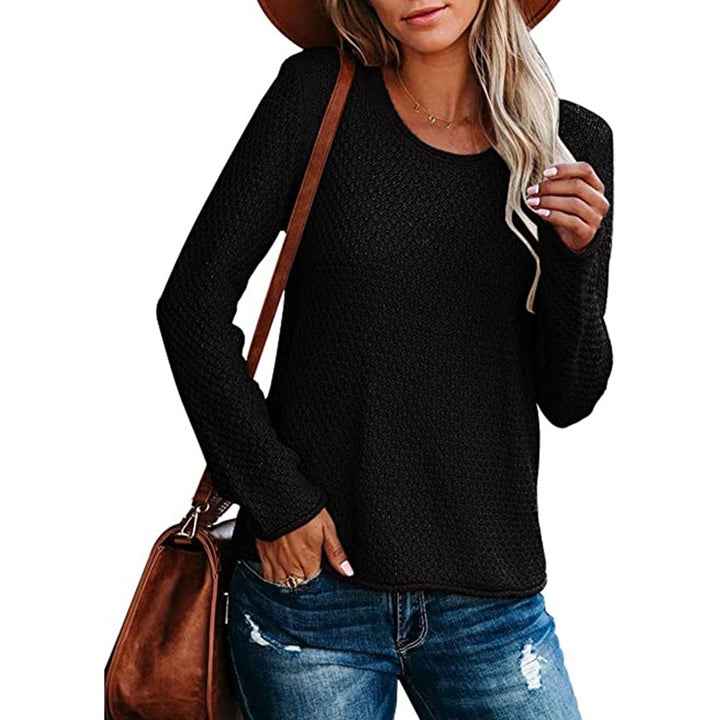 Kvindernes casual strikket sweater med tekstureret stinglook Stilla