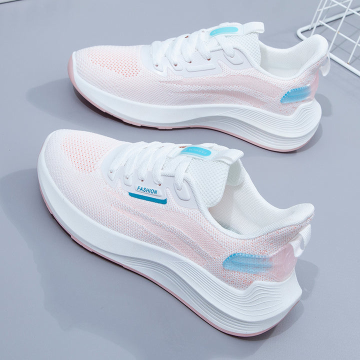 Dame Sporty Løbesneaker med åndbart mesh-overmateriale og stødabsorberende sål Stilla