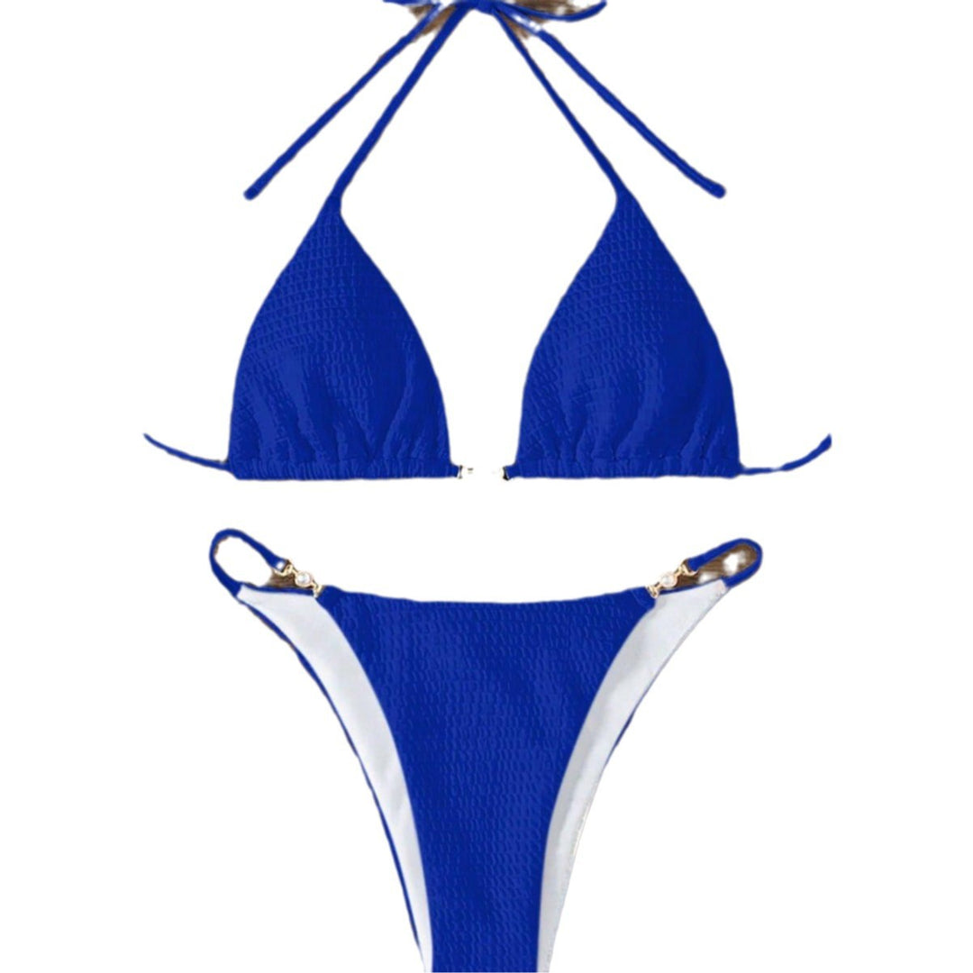 Dame triangel-bikini med moderne snøre detaljer og elegante accenter Skovae