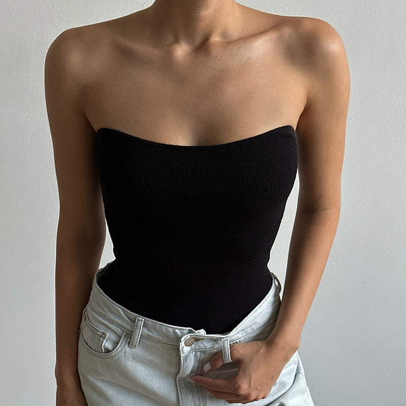 Femme Nahtlos Strik Camisole Top Stilla