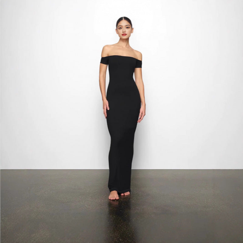 Dame Off-Shoulder Bodycon Maxi Kjole Stilla