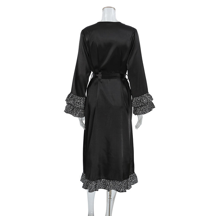 Dame Kimono-robe med elegante flæser Stilla