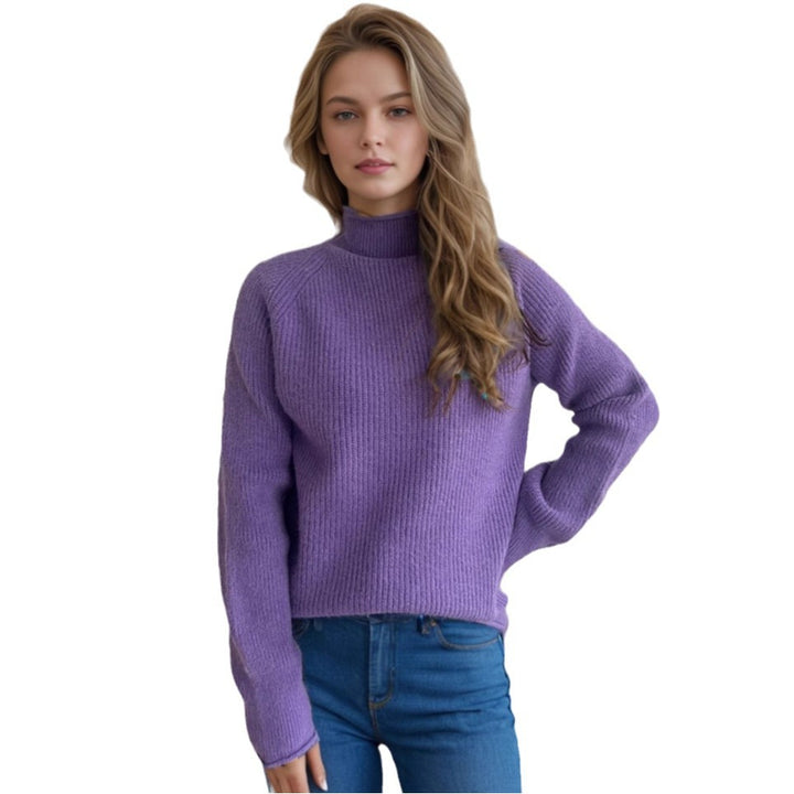 Kvinders hyggelige turtleneck sweater lavet af blødt chunky strik Stilla