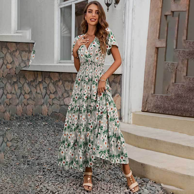 Dame Bohemian Trappe Maxi Kjole Stilla 1751507307