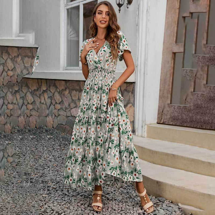 Dame Bohemian Trappe Maxi Kjole Stilla 1751507307