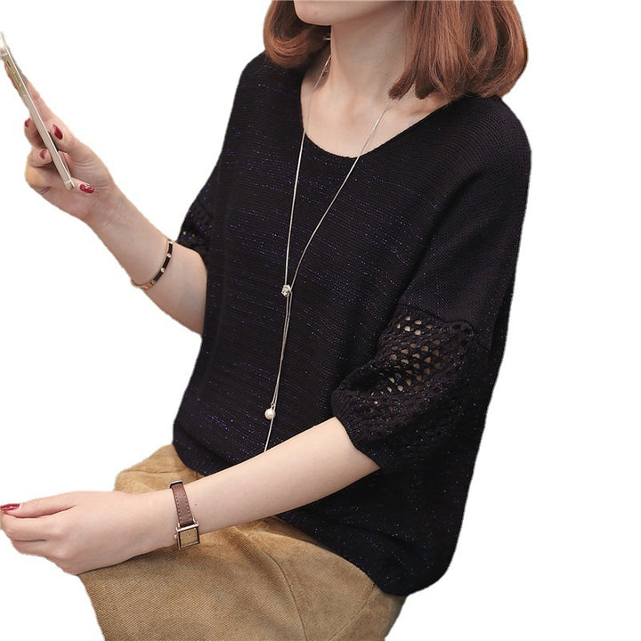 Damer casual strikket sweater med åben mesh struktur Stilla